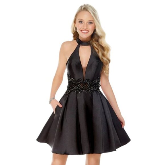 NWT Women's - Alyce Paris Black Formal Prom Dress, Size 0 - Picture 1 of 14